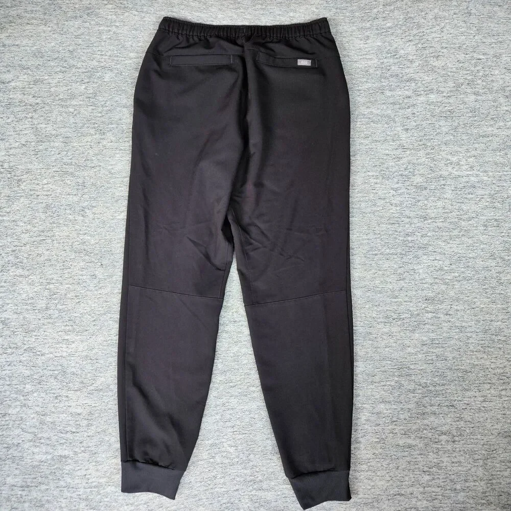 Figs Men's Size S Tansen Jogger Slim-Fit Scrub Pants Black Drawstring Waist